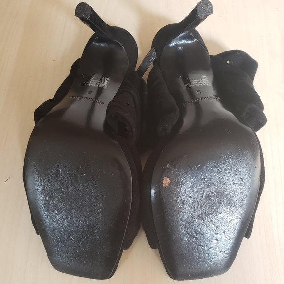 Black Suede 'Vinnie' Knotted Slingback Sandal by Charles David SIZE 8 - Picture 14 of 14